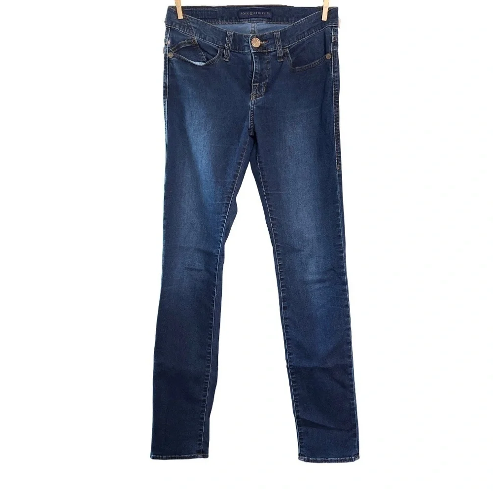 Rock and Republic Berlin Skinny Dark Denim Size 6 - Picture 2 of 9